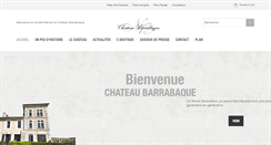 Desktop Screenshot of chateaubarrabaque.com